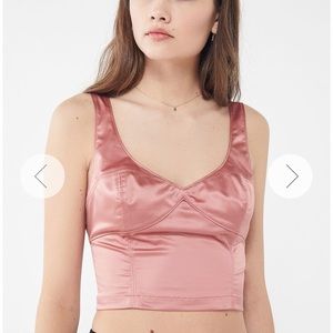 Urban Outfitters Gabriella satin crop top